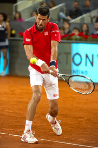 Tennis Match Novak Djokovic vs Milos Raonic in Madrid