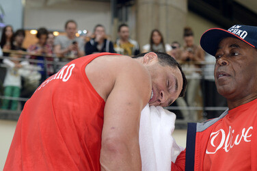 Wladimir Klitschko trainiert im Einkaufszentrum, Oberhausen