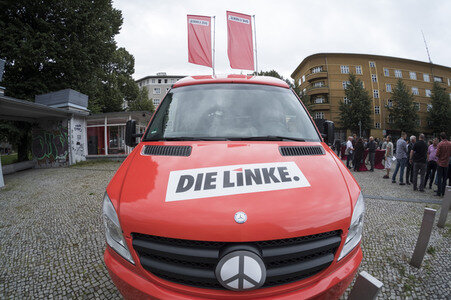 Die LINKE Wahlkampf-Truck Präsentation in Berlin