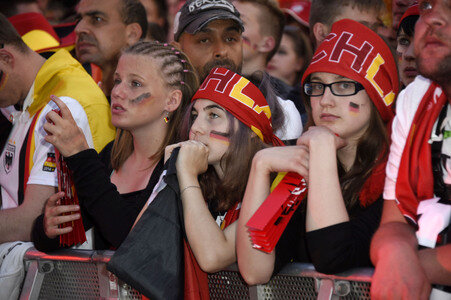 Fans beim UEFA-Fußball-Europameisterschaft 2016 Spiel Deutschland gegen Polen in Berlin