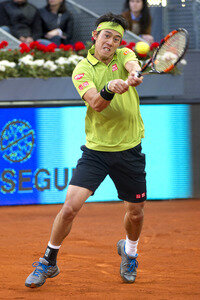 Tennis Match Novak Djokovic vs Kei Nishikori in Madrid