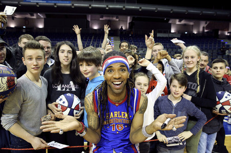 Basketballspiel Harlem Globetrotters vs. World All Stars in Berlin