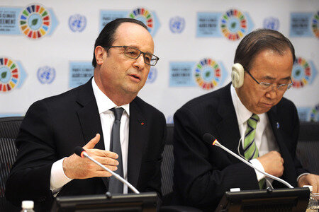 Francois Hollande Pressekonferenz bei der UN in New York