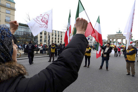 Proteste gegen die iranische Regierung in Berlin