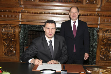 Vitali Klitschko im Rathaus Hamburg