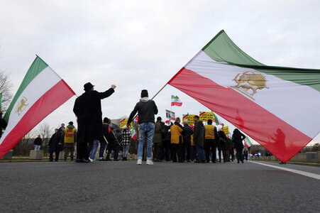 Proteste gegen die iranische Regierung in Berlin