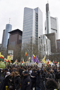 Kurden-Demonstration in Frankfurt