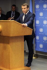 UN-Pressekonferenz  mit Emmanuel Macron in New York