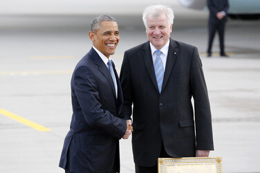 Ankunft von Präsident Barack Obama in München