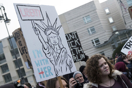 Protest gegen Trump-Politik in Berlin