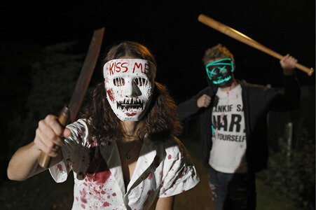 Photoshooting mit 'The Purge' Fans in Eldagsen