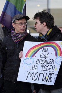 Demo gegen Putin in Berlin