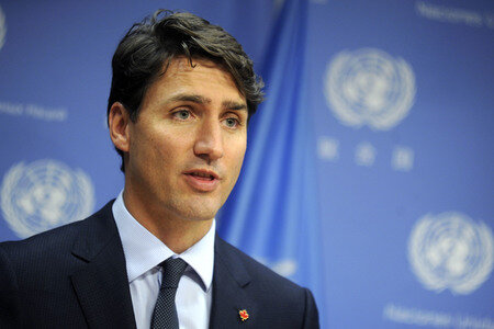 UN-Pressekonferenz  mit Justin Trudeau in New York