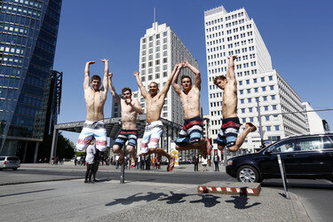 Open Air-Fashionshow des Menswear-Labels Camp David, Berlin