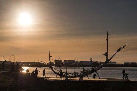 Mitternachtssonne in Reykjavik