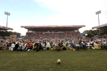 WM-Wohnzimmer im Stadion an der Alten Försterei beim Spiel Deutschland gegen USA, Berlin