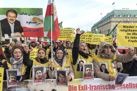 Proteste gegen die iranische Regierung in Berlin
