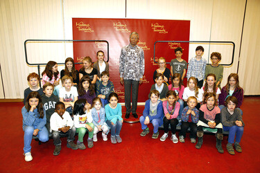 Enhüllung der Wachsfigur von Nelson Mandela,  Berlin