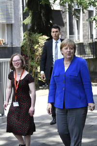 Angela Merkel besucht Caritas Zentrum in Köln