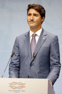 G20 Pressekonferenz von Justin Trudeau in Hamburg