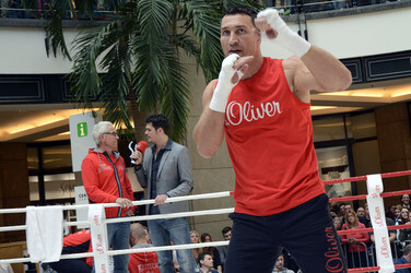 Wladimir Klitschko trainiert im Einkaufszentrum, Oberhausen