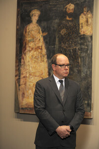 Albert von Monaco übergibt ein Gemälde an die UN in New York