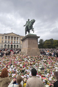 Trauer nach dem Tod von König Harald V. von Norwegen in Oslo