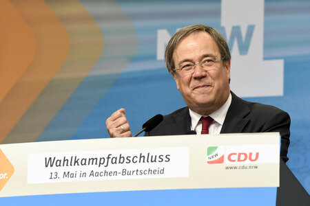 Abschlussveranstaltung der CDU im NRW Wahlkampf in Aachen