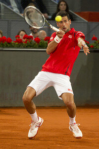 Tennis Match Novak Djokovic vs Milos Raonic in Madrid