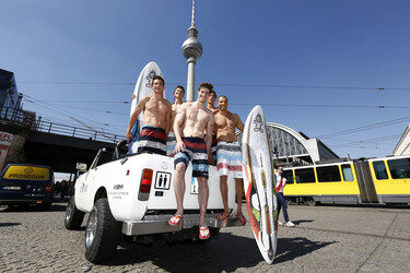 Open Air-Fashionshow des Menswear-Labels Camp David, Berlin