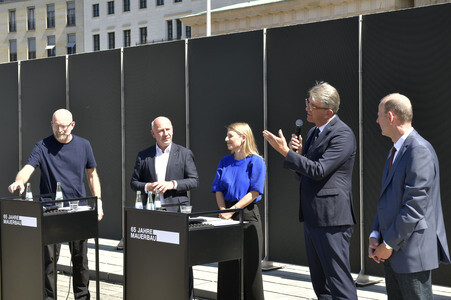 Pressekonferenz 65 Jahre Mauerbau in Berlin