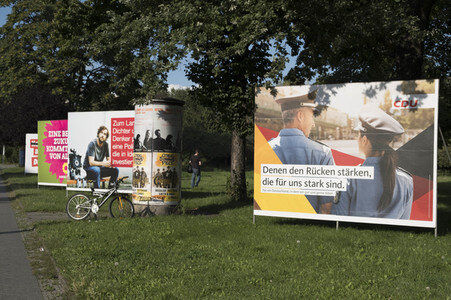 Bundestagswahlkampf-Plakate in Berlin