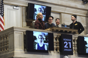 Fall Out Boy Ring läuten die NYSE Schlussglockell, New York