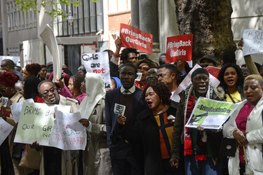 Protest gegen die Entführung von über 200 nigerianischen Mädchen, London