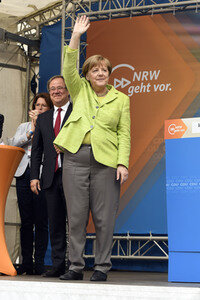 Abschlussveranstaltung der CDU im NRW Wahlkampf in Aachen