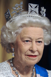 Wax Figuren der britischen Royals bei Madame Tussauds, New York