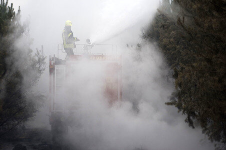 Waldbrandbekämpfung bei Treuenbrietzen