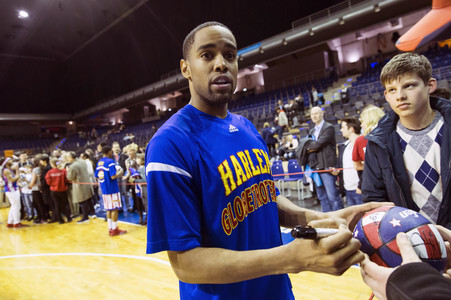 Basketballspiel Harlem Globetrotters vs. World All Stars in Berlin
