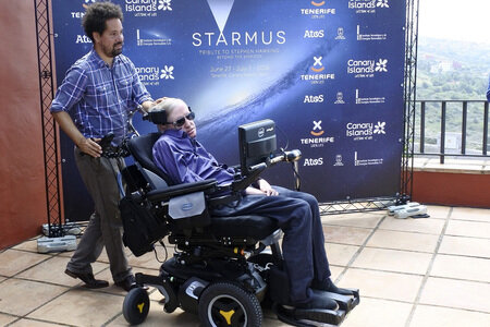 Stephen Hawking Pressetermin auf Teneriffa