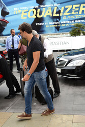 Ankunft von Jonas Kaufmann beim San Sebastian Film Festival 2014