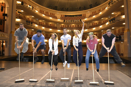 Photocall mit der Perkussion-Band Stomp in Berlin