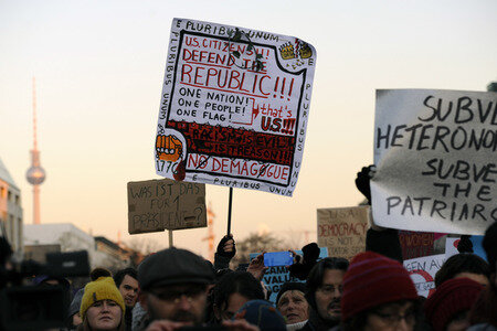 Protest gegen Donald Trump in Berlin