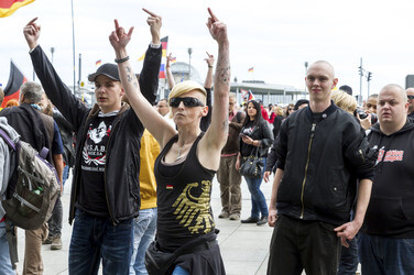 Demo gegen die Islamisierung und Amerikanisierung Europas in Berlin