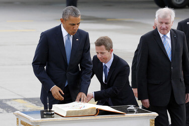 Ankunft von Präsident Barack Obama in München