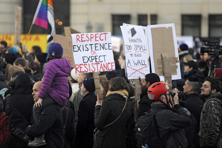 Protest gegen Donald Trump in Berlin