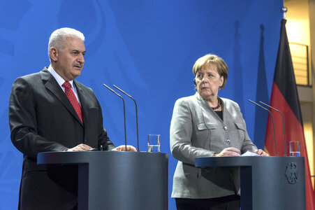 Pressekonferenz mit Angla Merkel und Binali Yildirim in Berlin