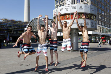 Open Air-Fashionshow des Menswear-Labels Camp David, Berlin