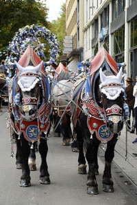 Wiesn-Einzug der Festwirte und Brauereien in München