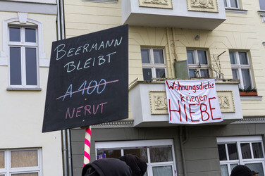 Demo gegen die Zwangsräumung der Beermannstraße sowie den Ausbau der A100, Berlin