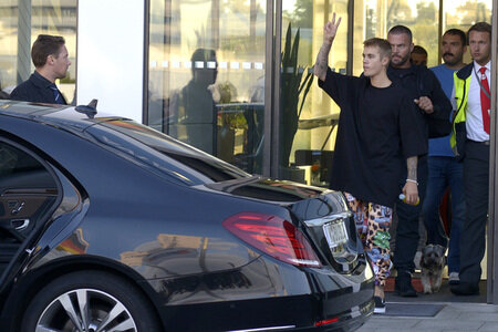 Ankunft von Justin Bieber in Köln